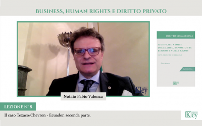 BUSINESS, HUMAN RIGHTS E DIRITTO PRIVATO Il caso Texaco/Chevron – Ecuador Seconda parte