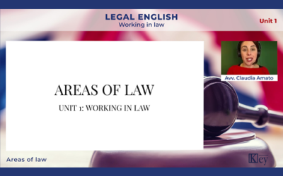 LEGAL ENGLISH Unit 1 – B: Areas of law